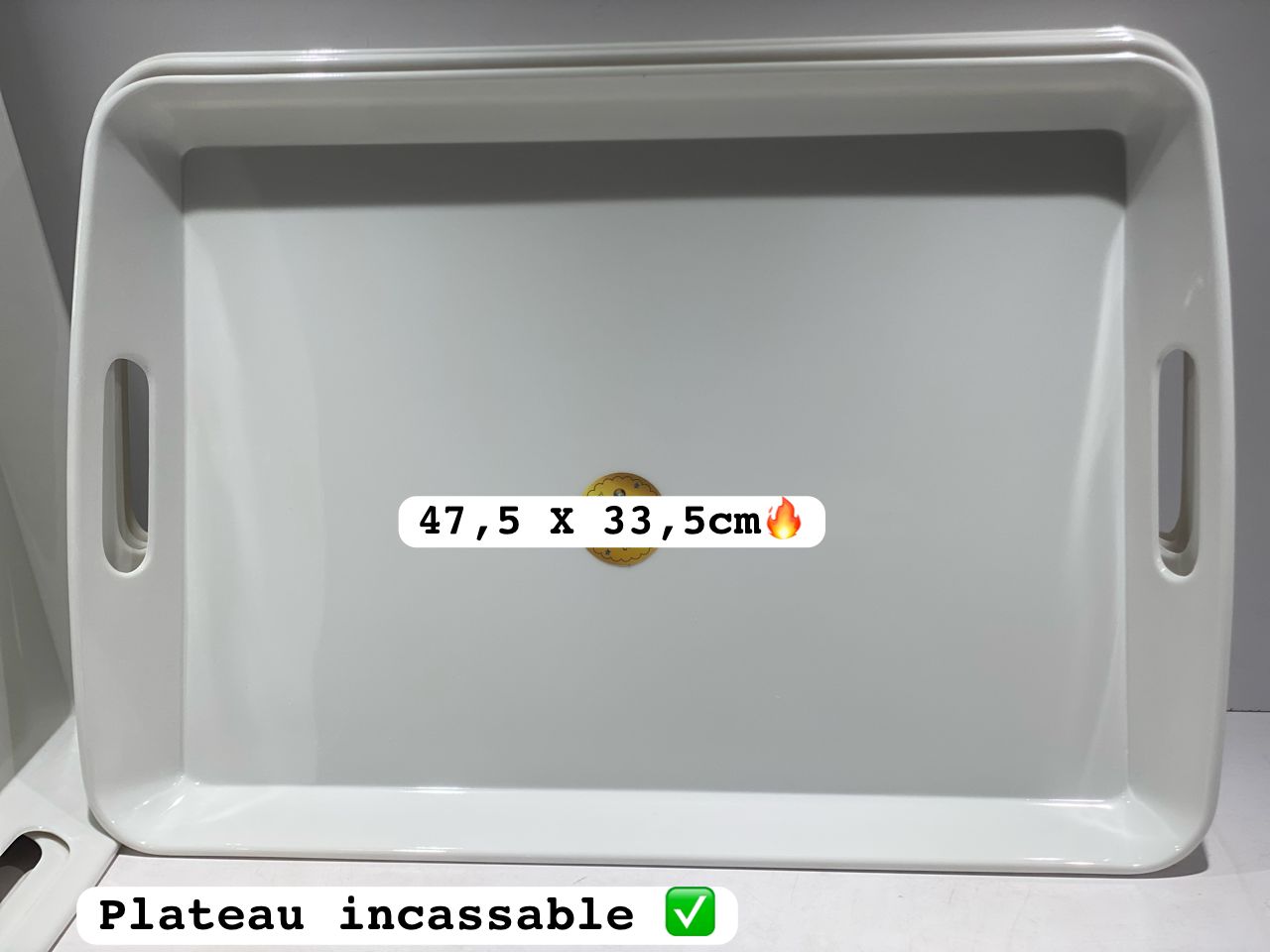 Plateau mélanine incassable