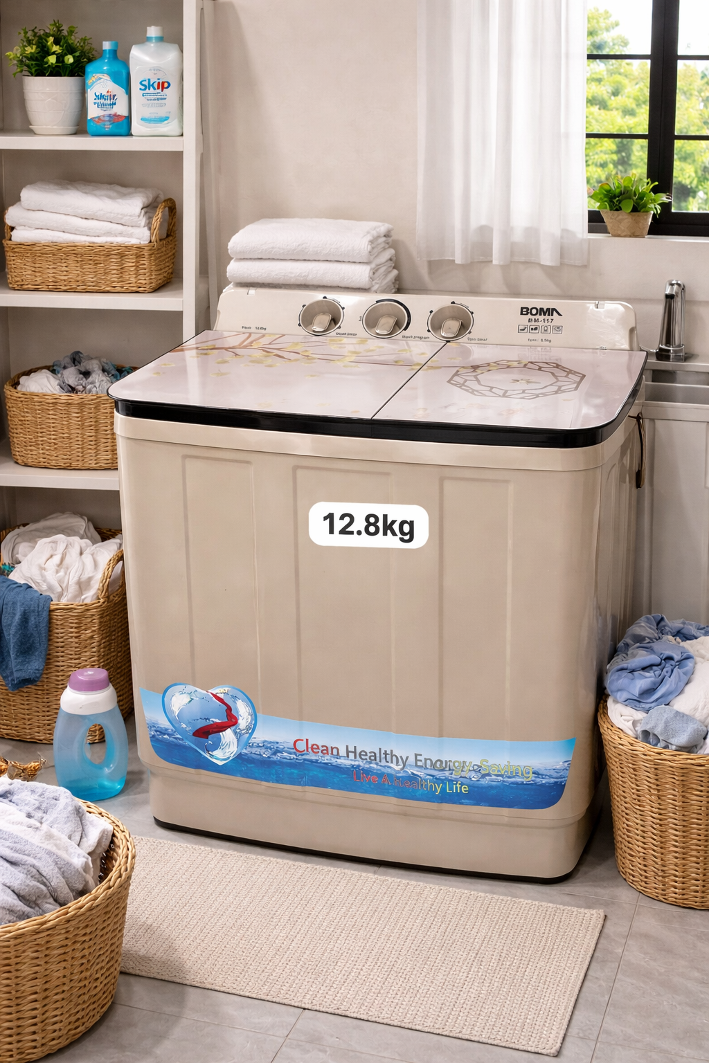Machine à lavez 12,8 kg / semi- automatique