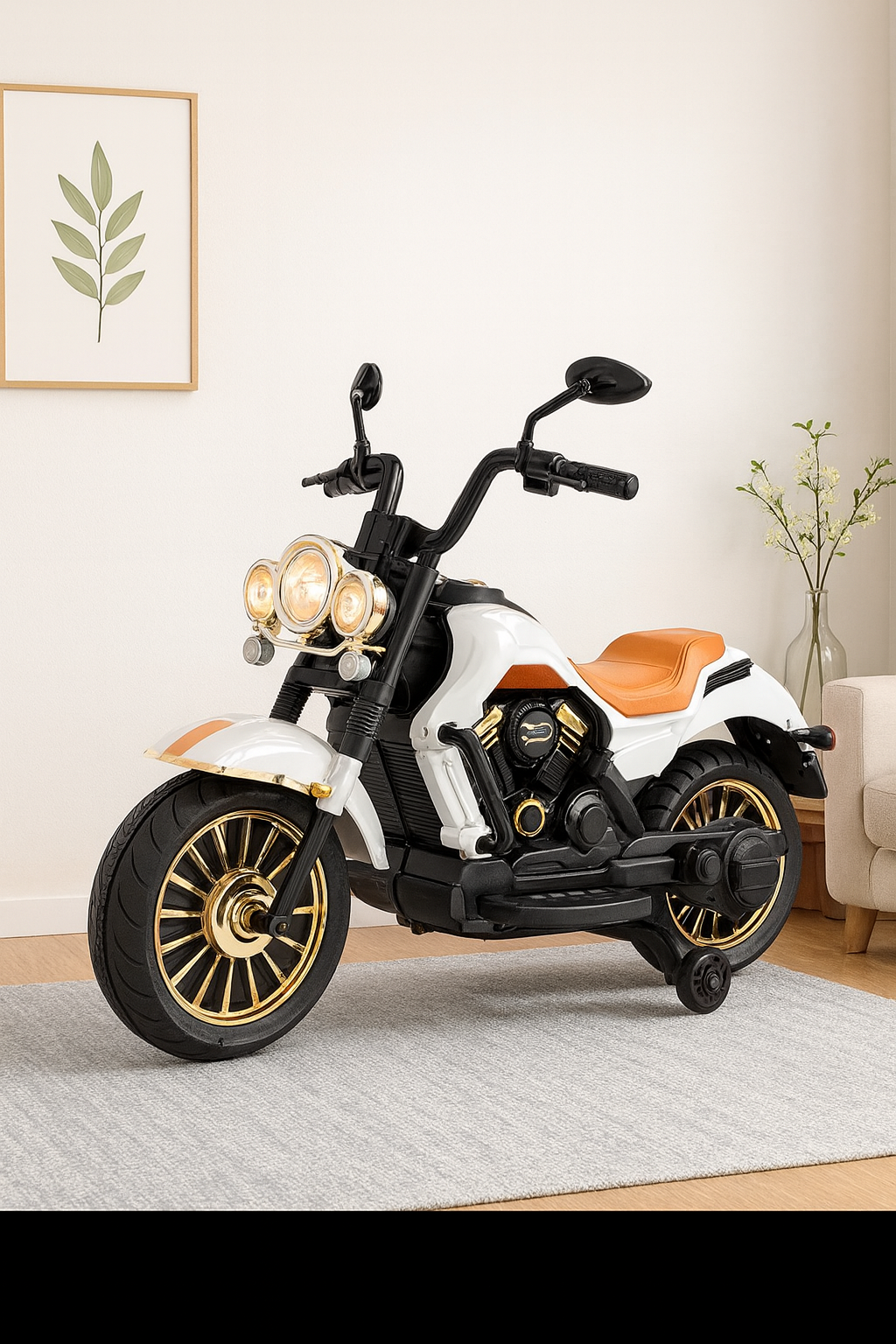 Moto électrique pour enfants – Design Harley 12V | Siège confort .