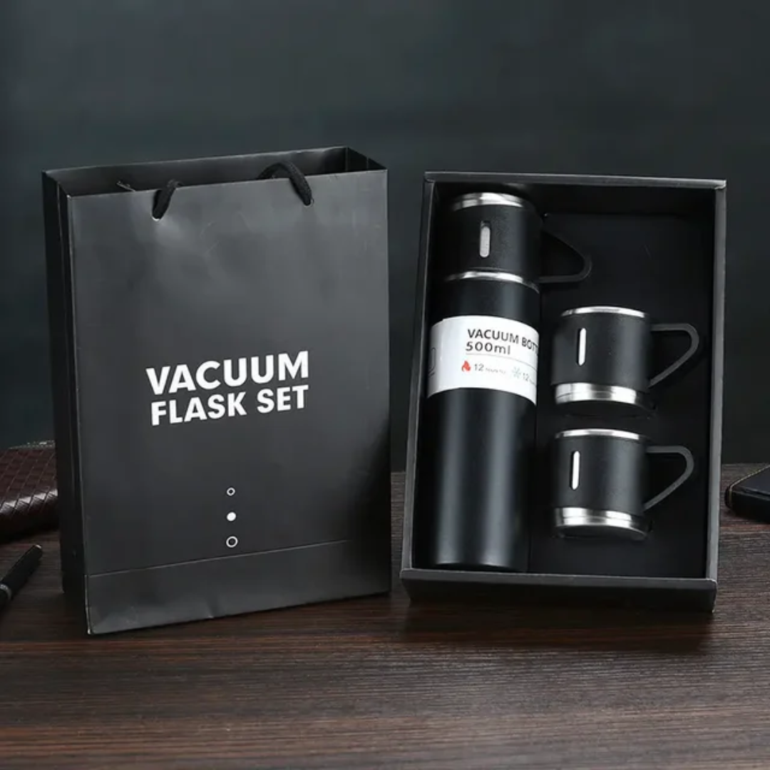 Thermos Isotherme 500 ML avec 2 Tasses Assorties