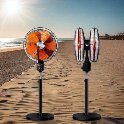 Ventilateur Électrique sur pieds à double tête 360 degrés