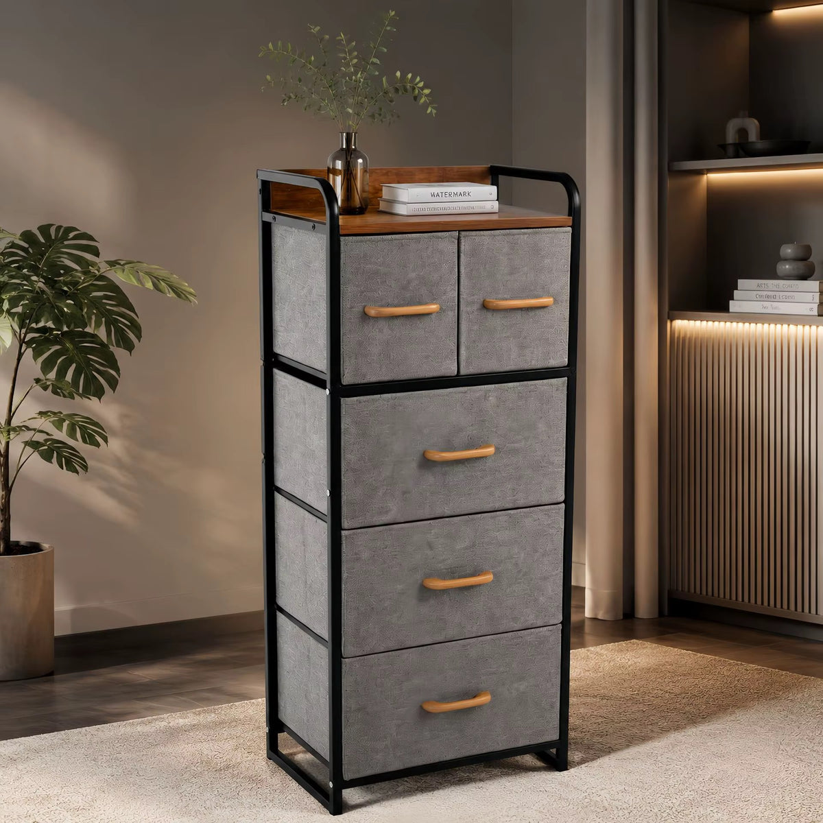 Commode de rangement 5 tiroirs – Élégante & Pratique