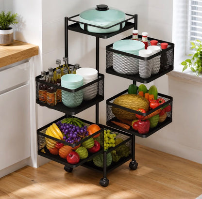 Chariot de Rangement 6 Paniers – Multifonction & Pratique