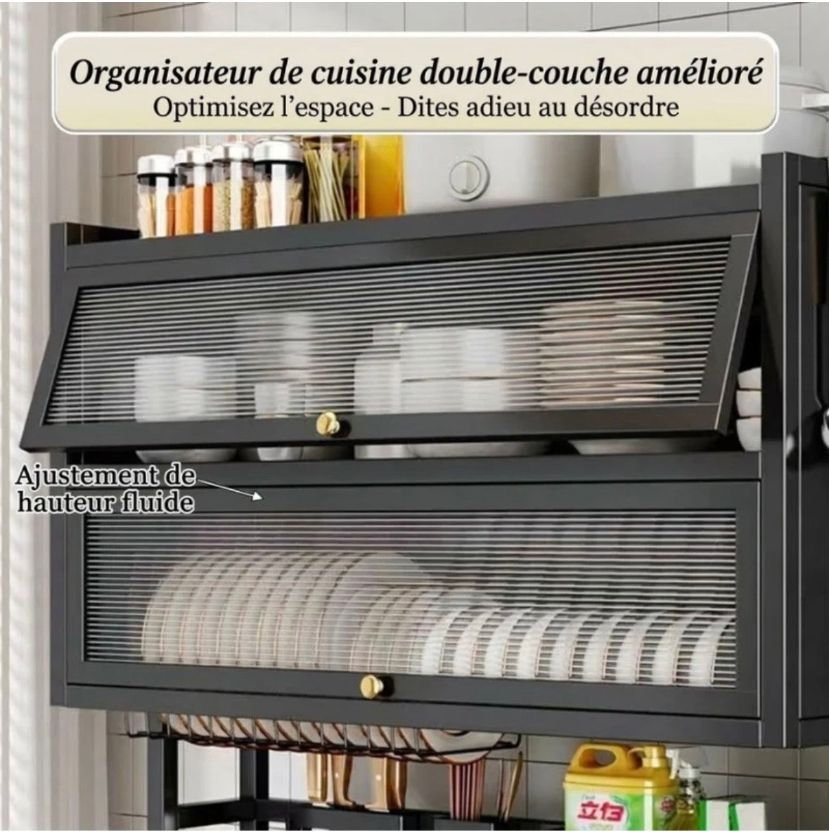 🍽️ Égouttoir à Vaisselle 3 Niveaux 🖤✨