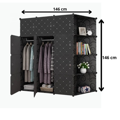 Armoire 3 battants en plastique plus 4 étagère