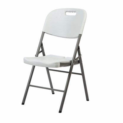 Chaise pliable en plastique pied fer