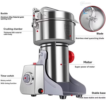 Moulin à grains professionnel en inox – 5 kg