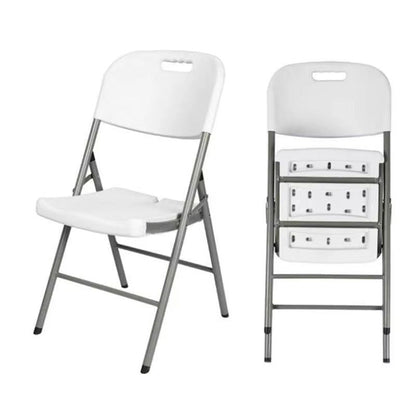 Chaise pliable en plastique pied fer