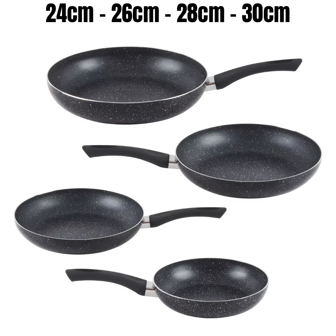 Ensemble 4 poêles anti adhésive (24cm-26cm-28cm-30cm)