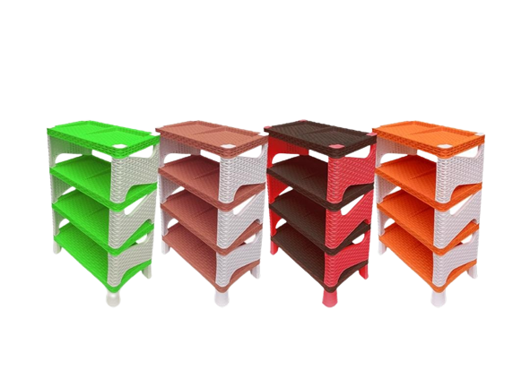 Rangement chaussure 4 étagères en plastique