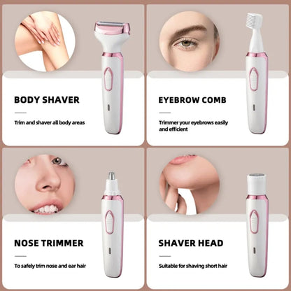 ✨ Kit Beauté Rechargeable 4-en-1 – Une Peau Douce, Belle et Sans Effort