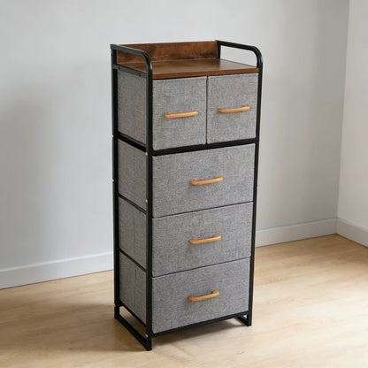 Commode de rangement 5 tiroirs – Élégante & Pratique