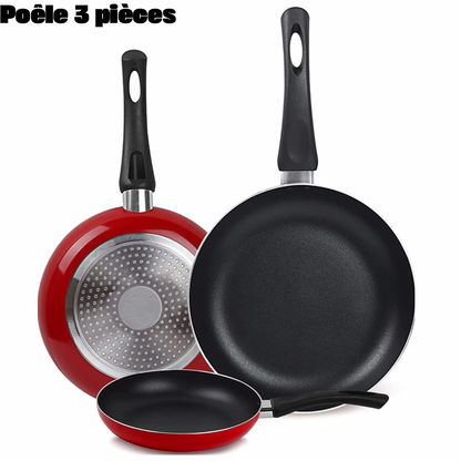 Ensemble 3 poêle 22 cm ; 24 cm ; 28cm anti adhésive