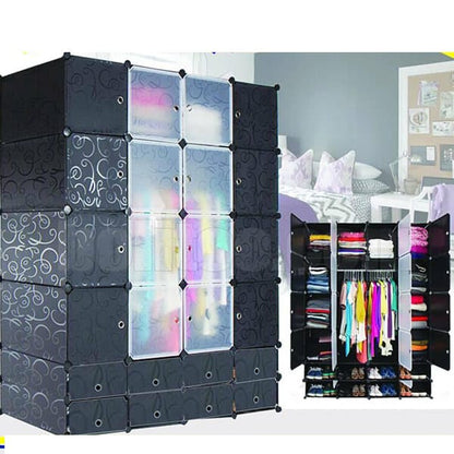 Armoire 4 battants plus range chaussure 2 niveaux
