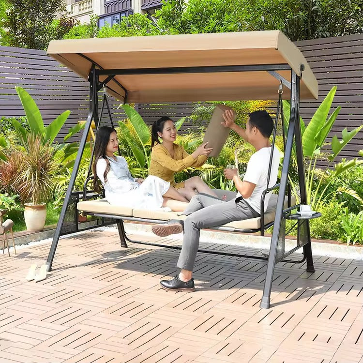 🌞 Balançoire de Jardin 3 Places avec Toit Réglable – Confort & Élégance en Plein Air ! 🌿