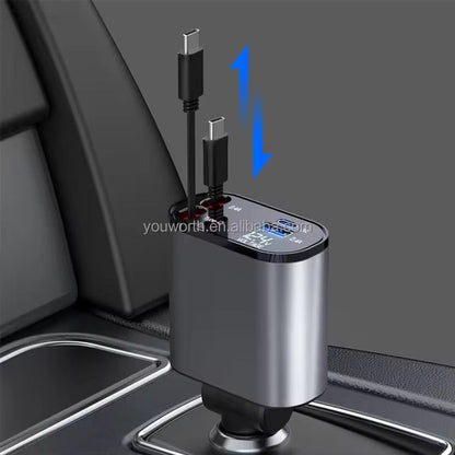 🔌 Chargeur Voiture Intelligent – Fast Charge 4-en-1
