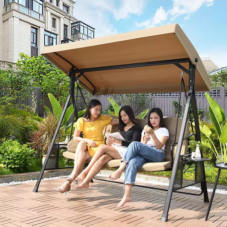 🌞 Balançoire de Jardin 3 Places avec Toit Réglable – Confort & Élégance en Plein Air ! 🌿
