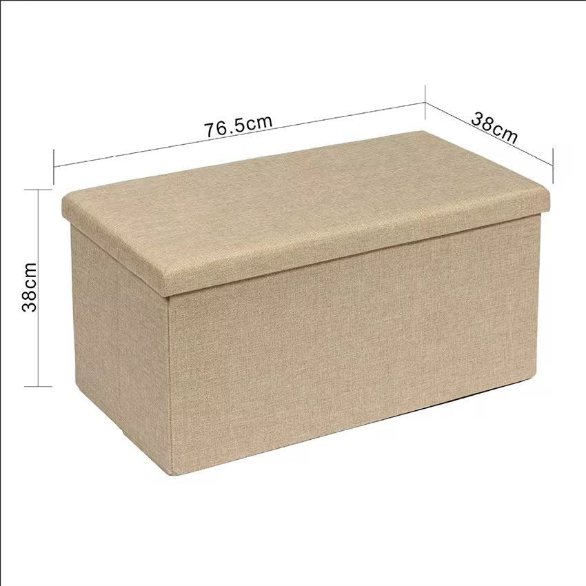 Pouf de rangement de 2 places