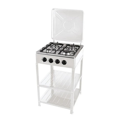 CUISINIÈRE A GAZ 4 FEUX AVEC ÉTAGÈRE DE RANGEMENT