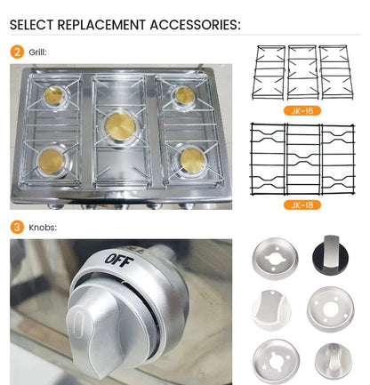 CUISINIÈRE A GAZ 4 FEUX AVEC ÉTAGÈRE DE RANGEMENT