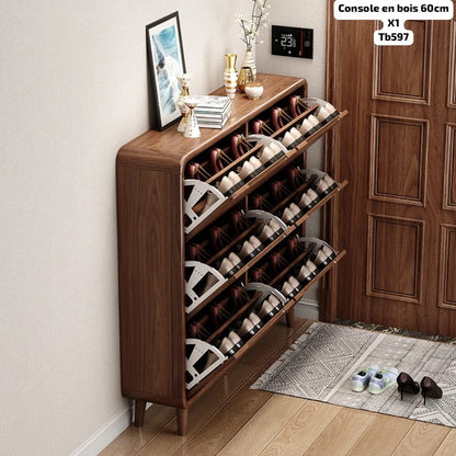 Meuble à Chaussures Élégant 6 Compartiments – Rangement Grande Capacité