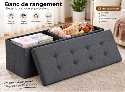 🛋️ Banc de Rangement Multifonctionnel – Élégant & Pratique 3 Places✨