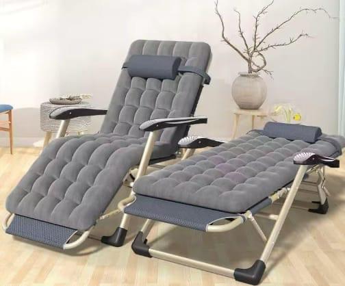 Chaise Pliante Inclinable avec Coussin