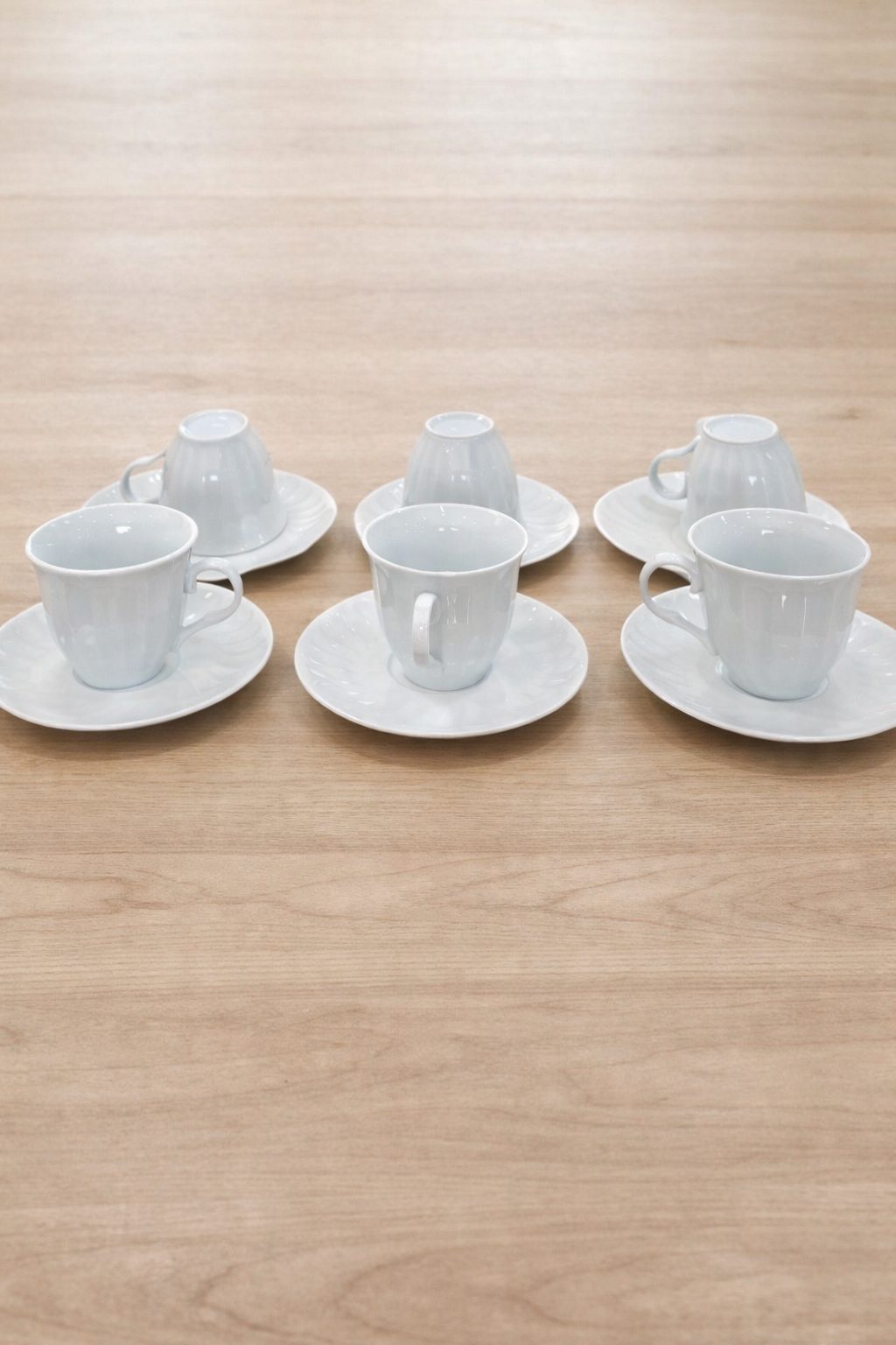 Ensemble tasse avec sous-tasse petit déjeuner,6 pièce