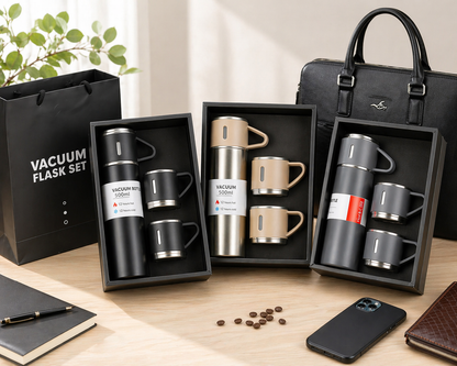 Thermos Isotherme 500 ML avec 2 Tasses Assorties