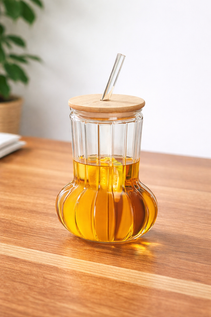 Verre avec paille 500 ml