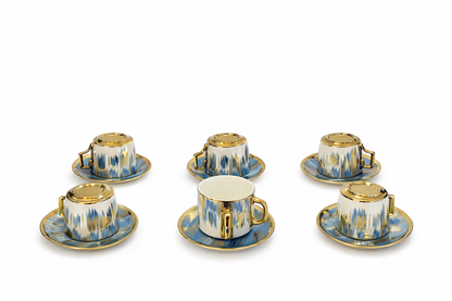 Ensemble tasses et sous-tasses en porcelaine