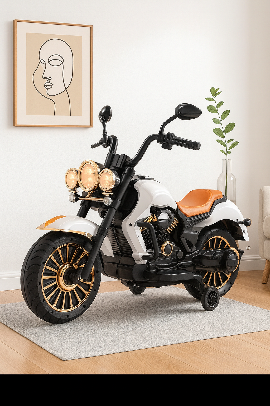 Moto électrique pour enfants – Design Harley 12V | Siège confort .