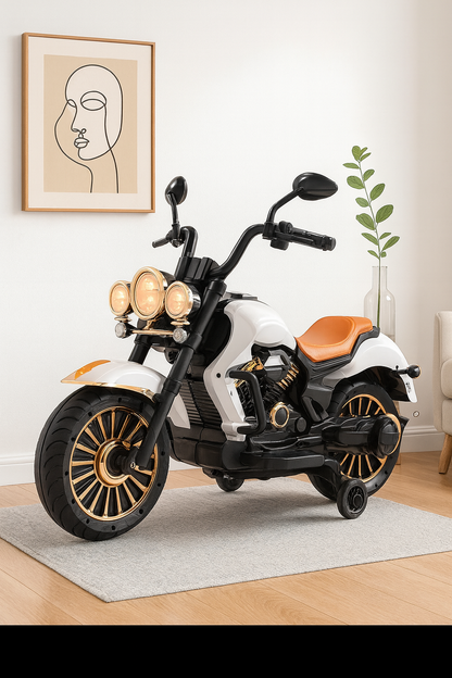 Moto électrique pour enfants – Design Harley 12V | Siège confort .