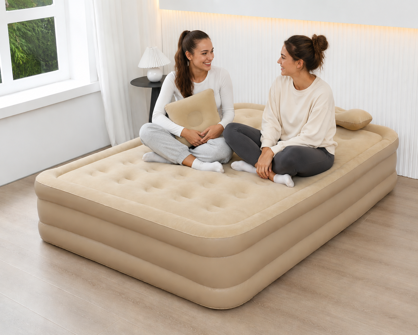 Matelas gonflable 2 places avec pompe intégrée
