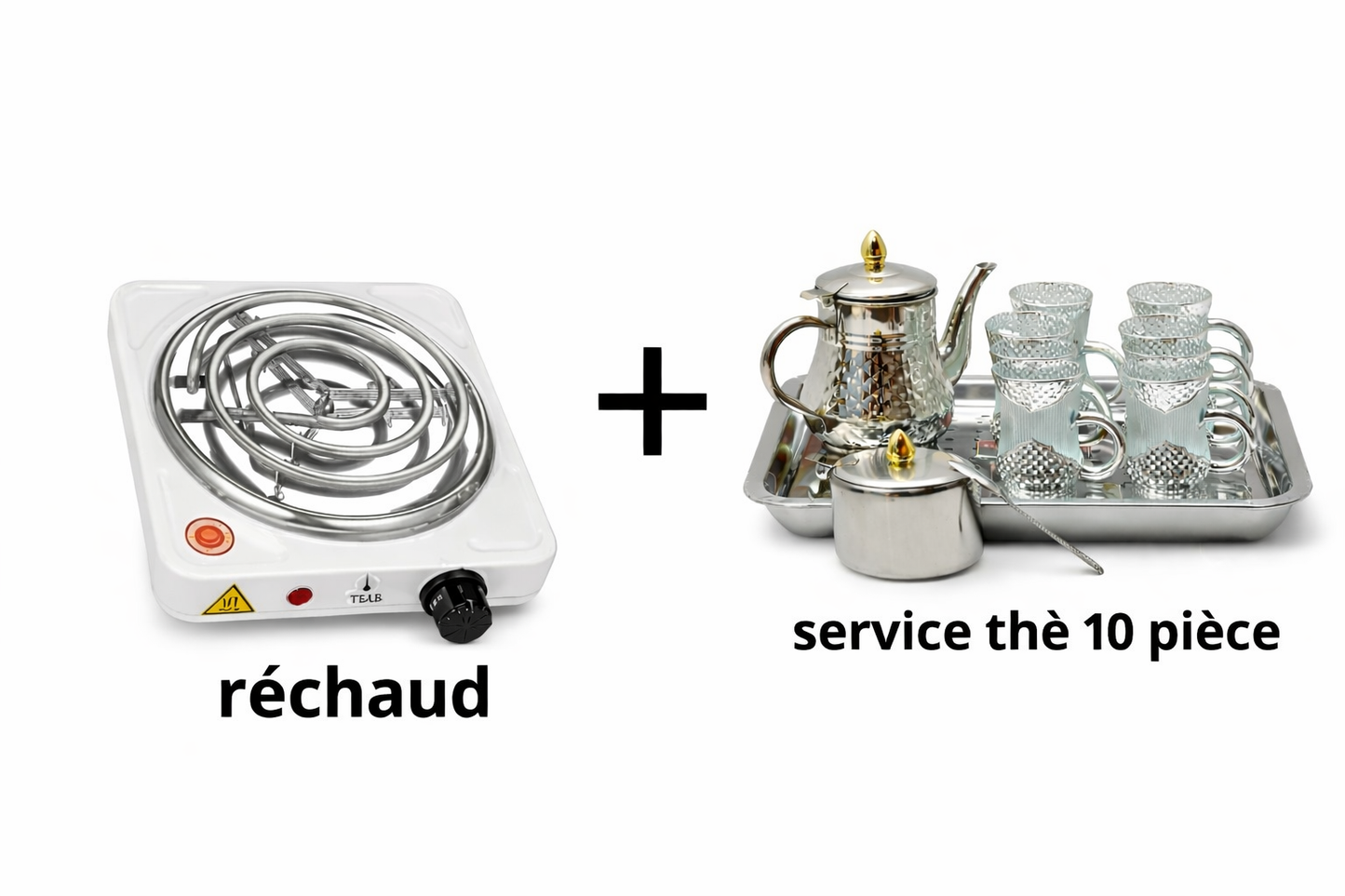 Service Thé Complet avec Réchaud (11 pièces)