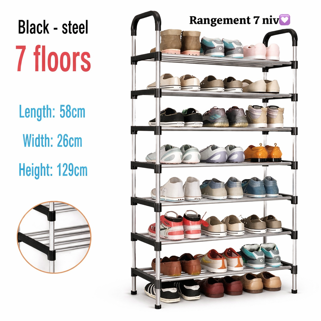 Rangement chaussures 7 niveaux
