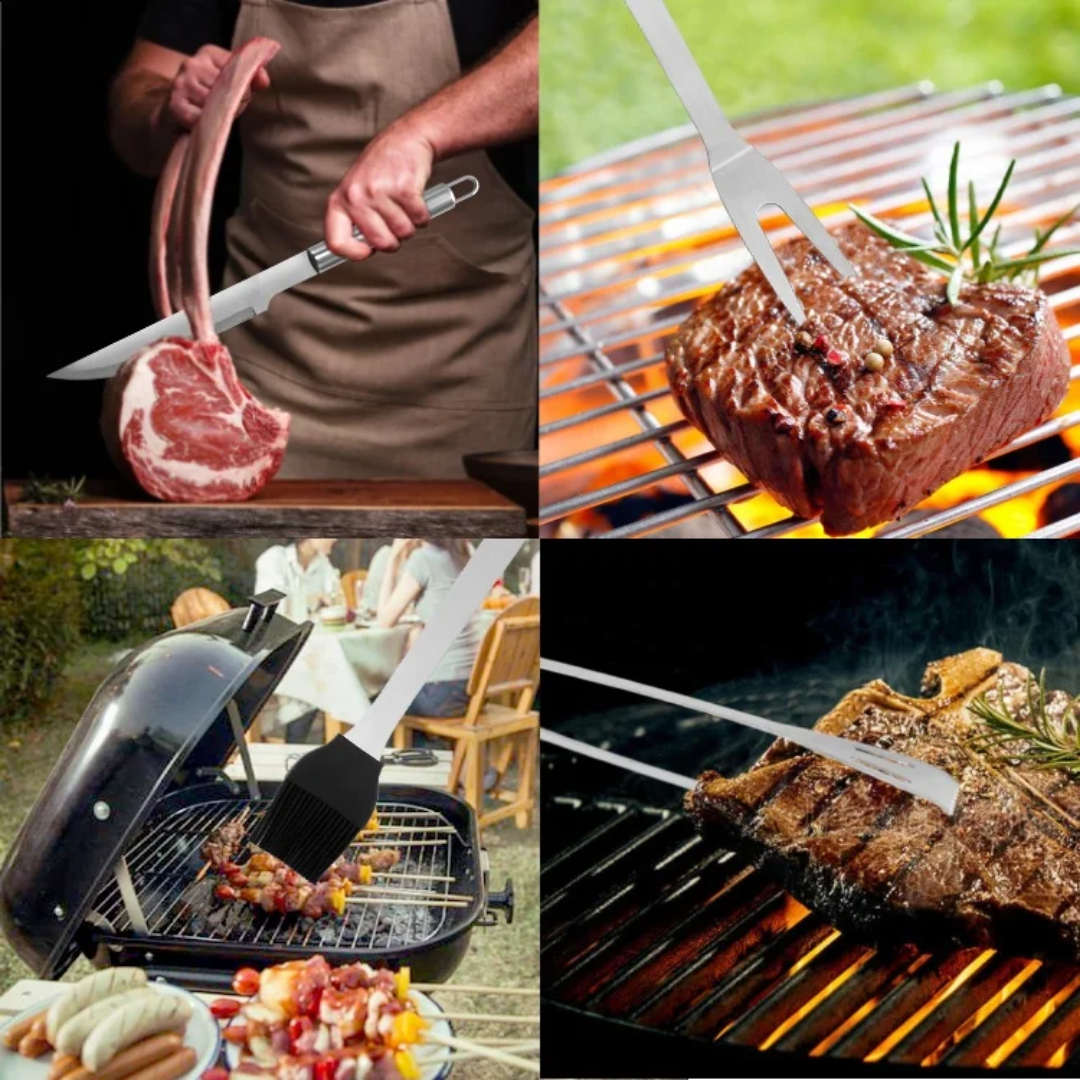 Ensemble d'ustensiles barbecue 6 pcs
