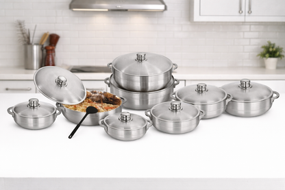 Ensemble Marmites cuisine Aluminiun – 6 Pièces