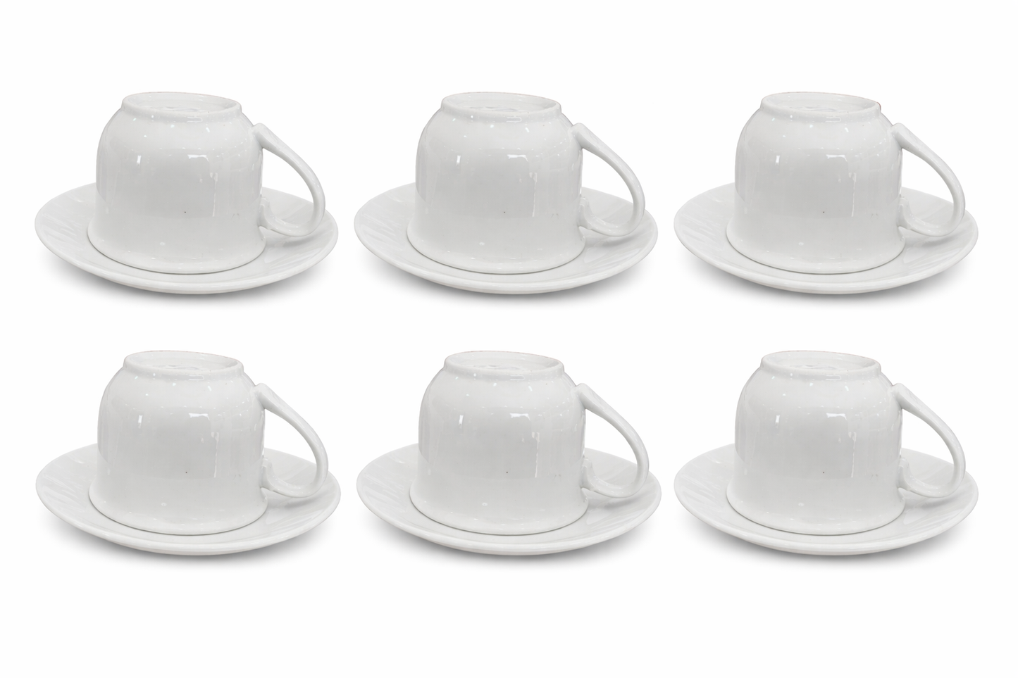Ensemble tasse avec sous-tasse 6 pièce