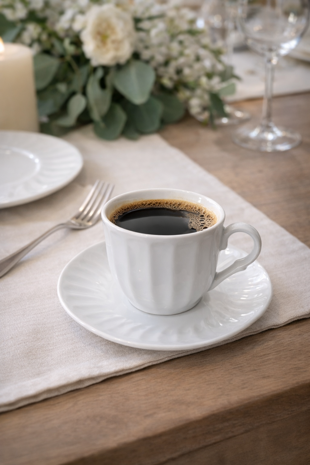 Ensemble tasse avec sous-tasse petit déjeuner,6 pièce