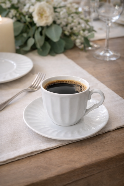 Ensemble tasse avec sous-tasse petit déjeuner,6 pièce