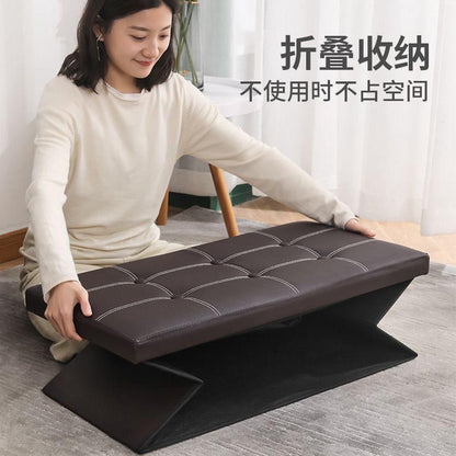 Pouf de rangement de 2 places