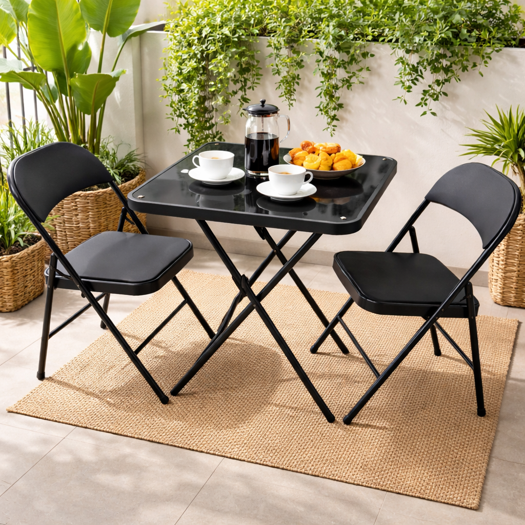 Table Pliante + 2 Chaises