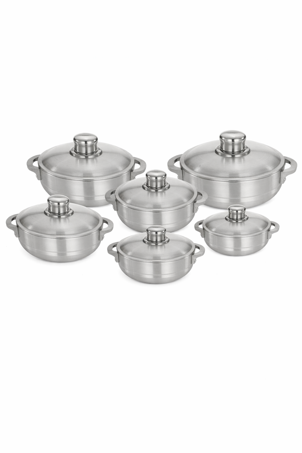 Ensemble Marmites cuisine Aluminiun – 6 Pièces