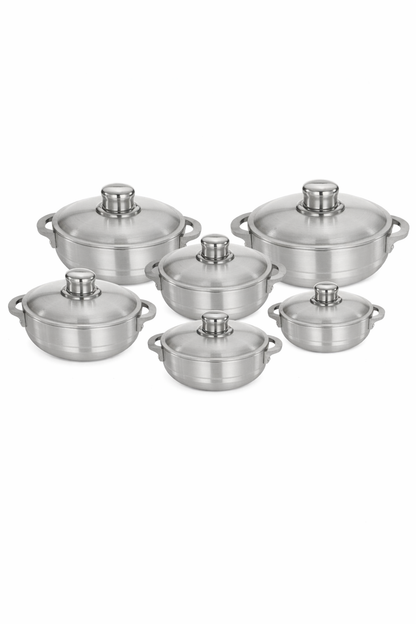 Ensemble Marmites cuisine Aluminiun – 6 Pièces