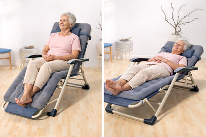 Chaise Pliante Inclinable avec Coussin