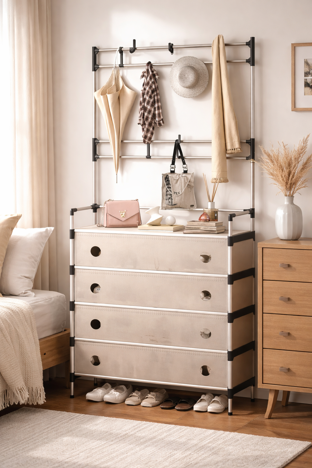 Rangement chaussure avec Porte-Manteaux