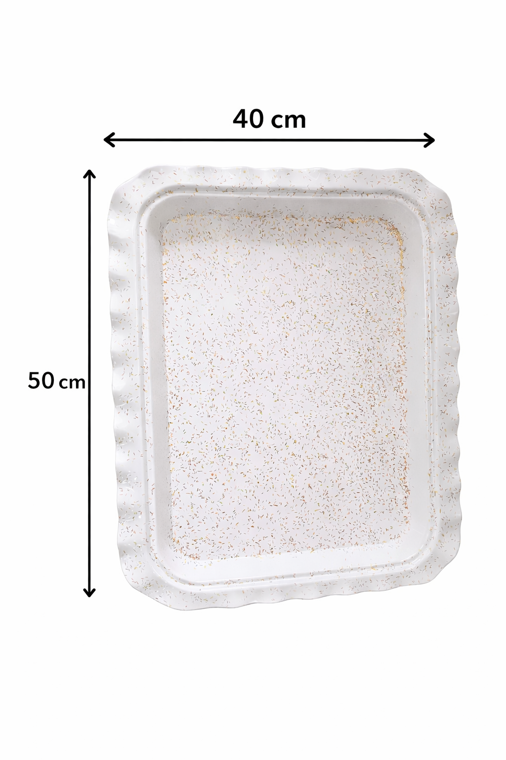 Plateau mélanine incassable grand 48 x 33,5cm