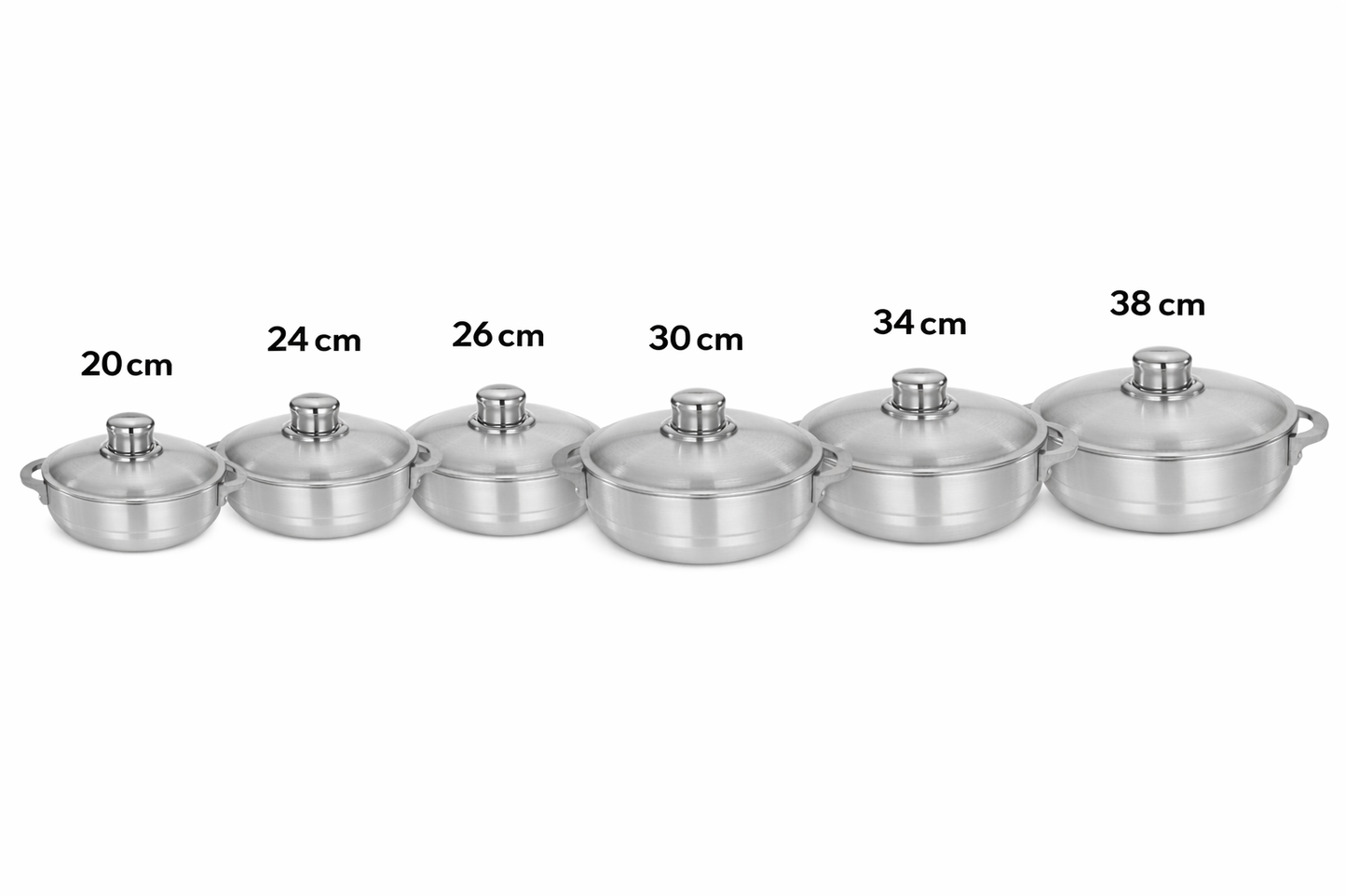 Ensemble Marmites cuisine Aluminiun – 6 Pièces
