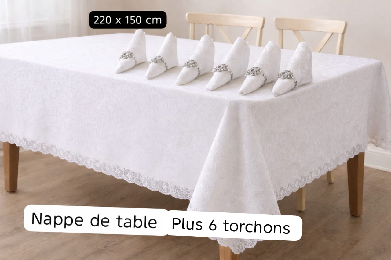 Nappe de table plus 6 torchons